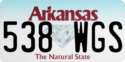 AR license plate 538WGS