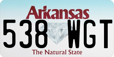 AR license plate 538WGT