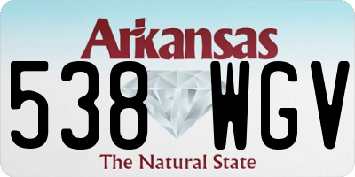 AR license plate 538WGV