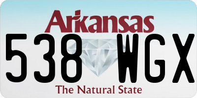 AR license plate 538WGX
