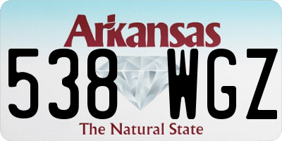 AR license plate 538WGZ