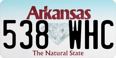 AR license plate 538WHC