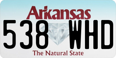 AR license plate 538WHD