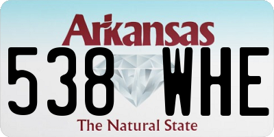 AR license plate 538WHE