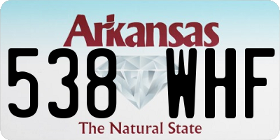 AR license plate 538WHF