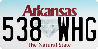 AR license plate 538WHG
