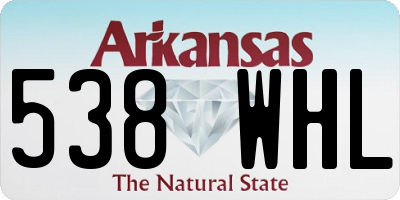 AR license plate 538WHL