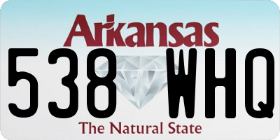 AR license plate 538WHQ