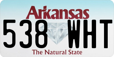 AR license plate 538WHT