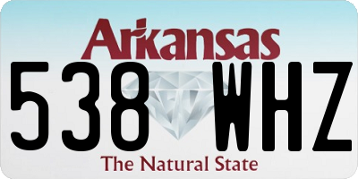 AR license plate 538WHZ