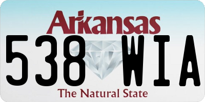AR license plate 538WIA