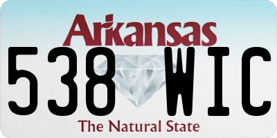 AR license plate 538WIC