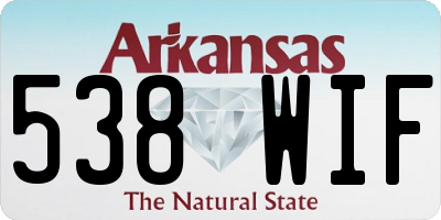 AR license plate 538WIF