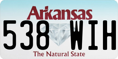 AR license plate 538WIH
