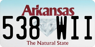 AR license plate 538WII