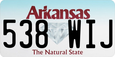 AR license plate 538WIJ
