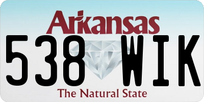 AR license plate 538WIK