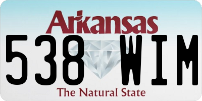 AR license plate 538WIM