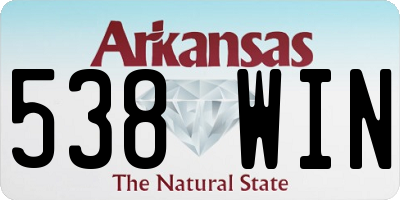 AR license plate 538WIN