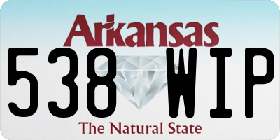 AR license plate 538WIP