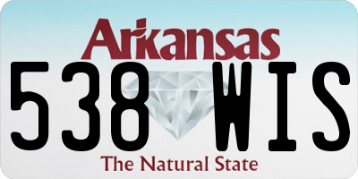 AR license plate 538WIS