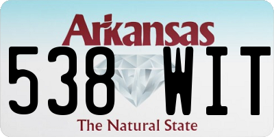 AR license plate 538WIT