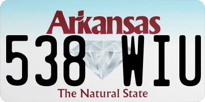 AR license plate 538WIU