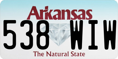 AR license plate 538WIW