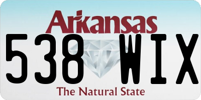 AR license plate 538WIX