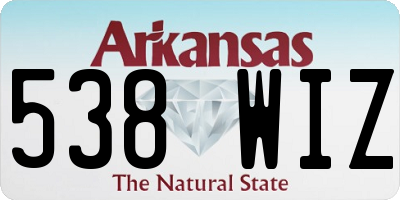 AR license plate 538WIZ