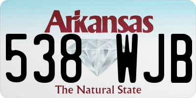 AR license plate 538WJB