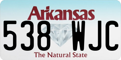 AR license plate 538WJC