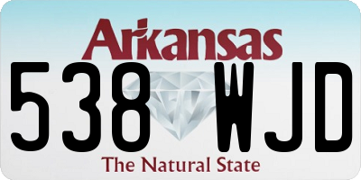 AR license plate 538WJD