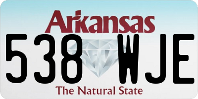 AR license plate 538WJE