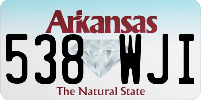AR license plate 538WJI