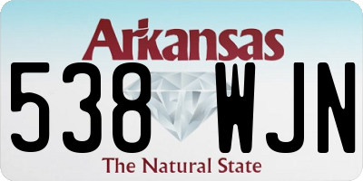 AR license plate 538WJN