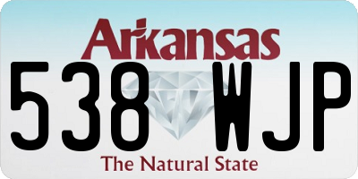 AR license plate 538WJP