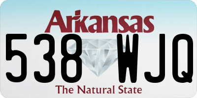 AR license plate 538WJQ