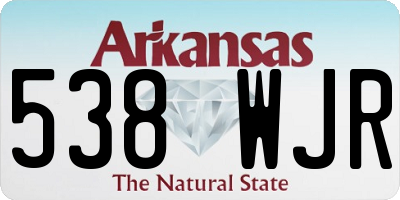 AR license plate 538WJR