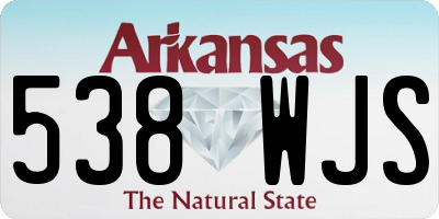 AR license plate 538WJS