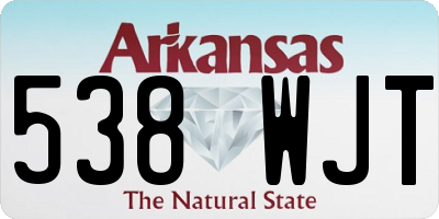 AR license plate 538WJT