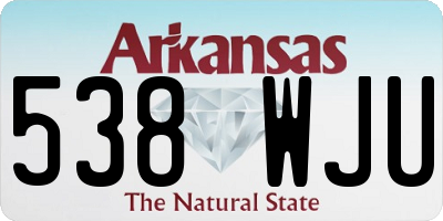 AR license plate 538WJU