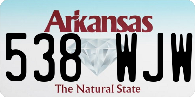 AR license plate 538WJW