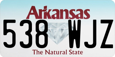 AR license plate 538WJZ