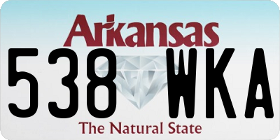 AR license plate 538WKA