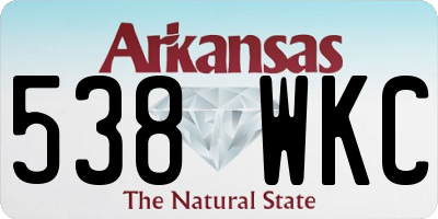 AR license plate 538WKC