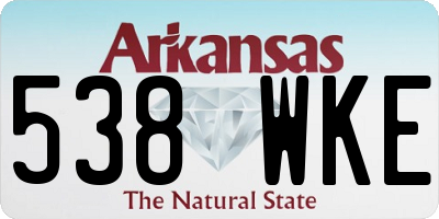 AR license plate 538WKE