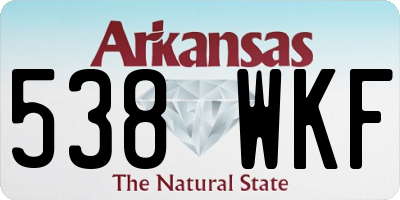 AR license plate 538WKF
