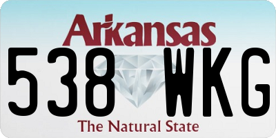 AR license plate 538WKG