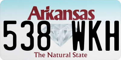 AR license plate 538WKH